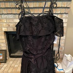 Jessica Simpson black lace dress - convertible! With straps or W/O. NWT sz 6